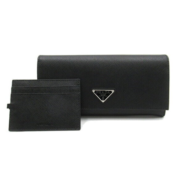 Prada Handbags - Prada Zip Long Wallet Saffiano Leather Bifold Black